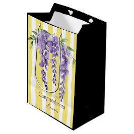 Moderne, elegante, farbenfrohe Kontraststreifen Mittlere Geschenktüte