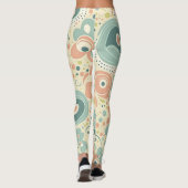 Moderne elegante, farbenfrohe und stilvolle Blumen Leggings (Rückseite)