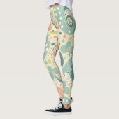 Moderne elegante, farbenfrohe und stilvolle Blumen Leggings (Links)