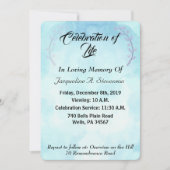 Moderne Elegante Feier des Lebens Einladung (Vorderseite)
