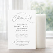 Moderne Elegante Feier zum Leben Postkarte