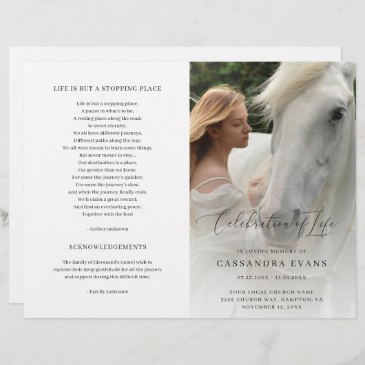 Moderne, elegante Feier zum Lebensprogramm (Vorne/Hinten)