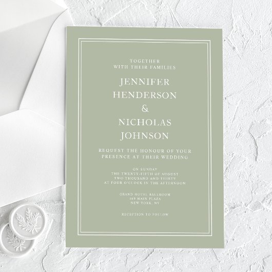 Moderne elegante feierliche Hochzeit Acryleinladungen