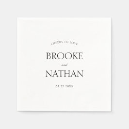 Moderne Elegante Feiern zur Hochzeit von Lieben Serviette