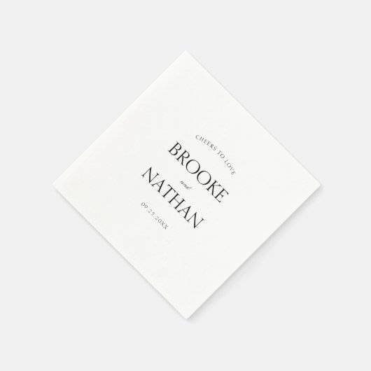 Moderne Elegante Feiern zur Hochzeit von Lieben Serviette (Ecke)