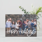 Moderne, elegante Ferien funky Foto Feiertagskarte (Stehend Vorderseite)