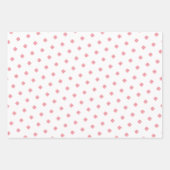 Moderne Elegante festliche Rosa Clover Deer Gingha Geschenkpapier Set (Vorderseite 2)