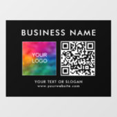 Moderne elegante Firmenlogo QR Code Trendy Fensteraufkleber (Blatt)