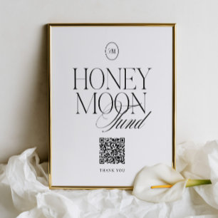 Moderne elegante Flitterwochen-Fonds-QR-Hochzeitst