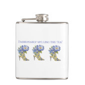 Moderne Elegante Flora Chinoiserie Al Porto Flachmann (Vorderseite)