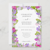 Moderne Elegante Flora Einladung (Vorderseite)