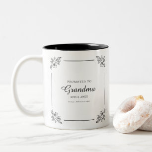 Moderne Elegante Flora Erstmaliges Grandma Keepake Zweifarbige Tasse
