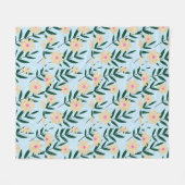 Moderne Elegante Flora Fleecedecke (Vorderseite (Horizontal))