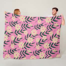 Moderne Elegante Flora Fleecedecke