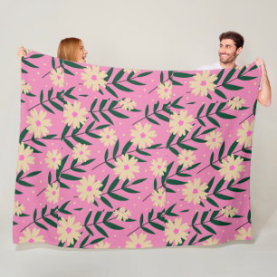 Moderne Elegante Flora Fleecedecke