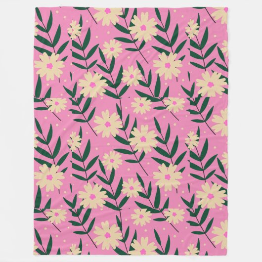 Moderne Elegante Flora Fleecedecke (Vorderseite)