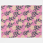 Moderne Elegante Flora Fleecedecke (Vorderseite (Horizontal))