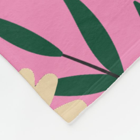 Moderne Elegante Flora Fleecedecke (Ecke)