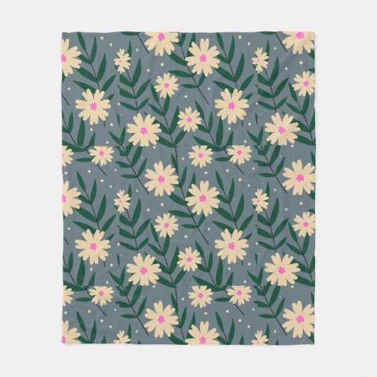 Moderne Elegante Flora Fleecedecke (Vorderseite)