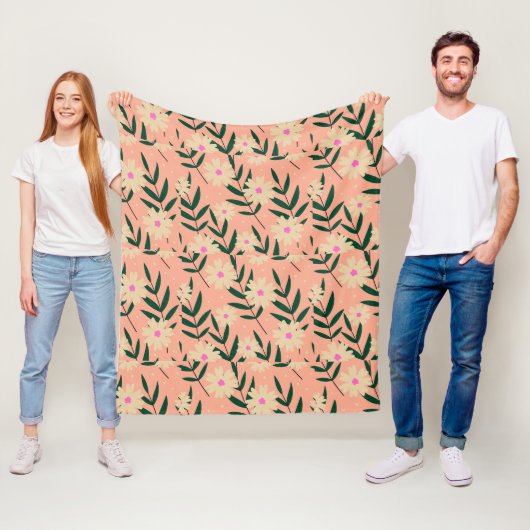 Moderne Elegante Flora Fleecedecke (Beispiel)