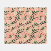 Moderne Elegante Flora Fleecedecke (Vorderseite (Horizontal))