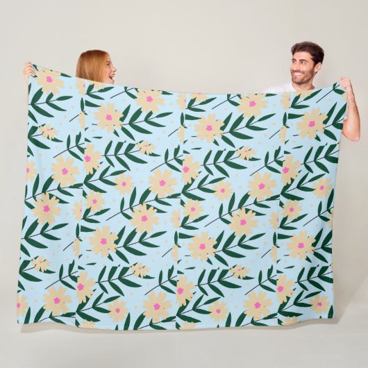 Moderne Elegante Flora Fleecedecke (Beispiel)