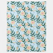 Moderne Elegante Flora Fleecedecke (Vorderseite)