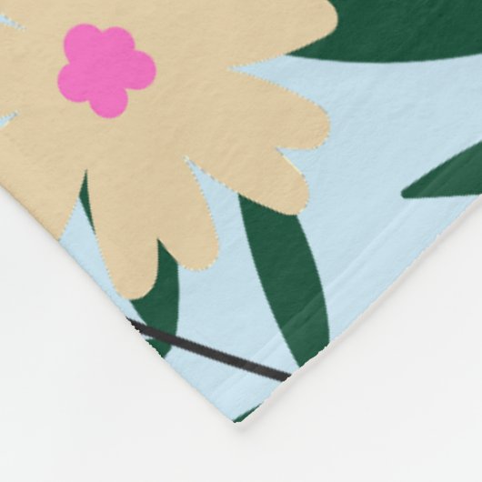 Moderne Elegante Flora Fleecedecke (Ecke)