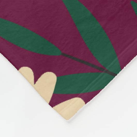 Moderne Elegante Flora Fleecedecke (Ecke)