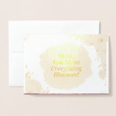 Moderne Elegante Flora Folienkarte (Vorderseite mit Umschlag)