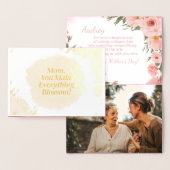 Moderne Elegante Flora Folienkarte (Anzeige)