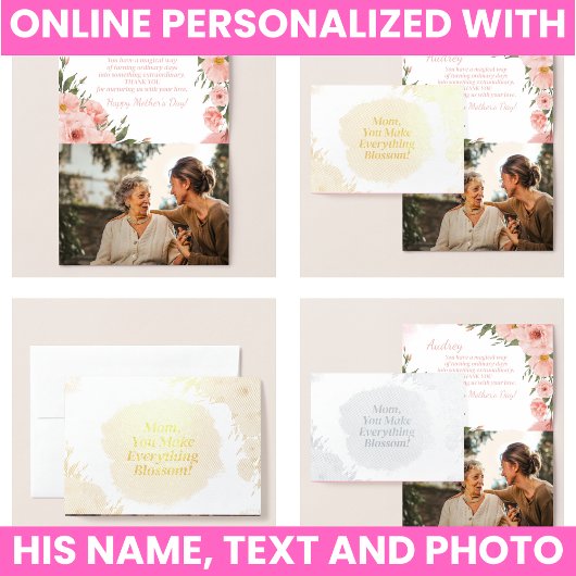 Moderne Elegante Flora Folienkarte