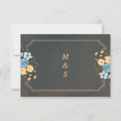 Moderne Elegante Flora Grün Hochzeit Dankeskarte (Rückseite)