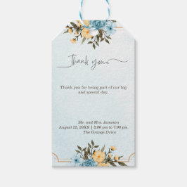 Moderne Elegante Flora Grün Hochzeit Geschenkanhänger