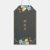 Moderne Elegante Flora Grün Hochzeit Geschenkanhänger (Rückseite)