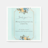 Moderne Elegante Flora Grün Hochzeit Serviette (Vorderseite)