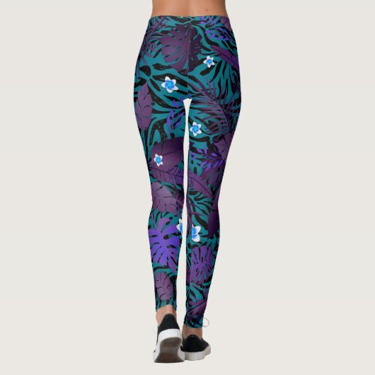 Moderne Elegante Flora Leggings (Rückseite)