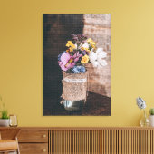 Moderne Elegante Flora Leinwanddruck (Insitu (Wohnzimmer))