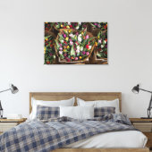 Moderne Elegante Flora Leinwanddruck (Insitu (Schlafzimmer))