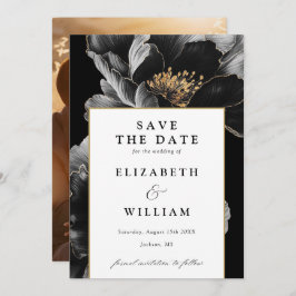 Moderne, elegante, florale Hochzeit des Fotos Save The Date