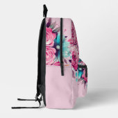 Moderne elegante florale Wasserfarbe Rucksack (Links)
