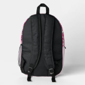 Moderne elegante florale Wasserfarbe Rucksack (Rückseite)