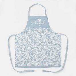 Moderne elegante, florale, weiße Daisy-Schürze Schürze