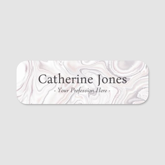 Moderne elegante, flüssige Kunstmalerei Namensschild (Vorderseite)