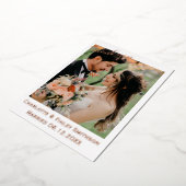 Moderne elegante Folie Hochzeit danke Karte (Gedreht)