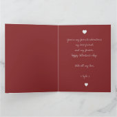 Moderne Elegante Forever Love Foto Valentine's Car Karte (Innenseite)