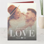 Moderne Elegante Forever Love Foto Valentine's Car Karte (Vorderseite)