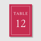 Moderne Elegante Formal Magenta Wedding Tischnummer