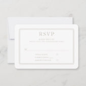 Moderne Elegante Formal Taupe Hochzeit RSVP Karte (Vorderseite)