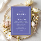 Moderne Elegante formale Lila Virtuelle Hochzeit Einladung